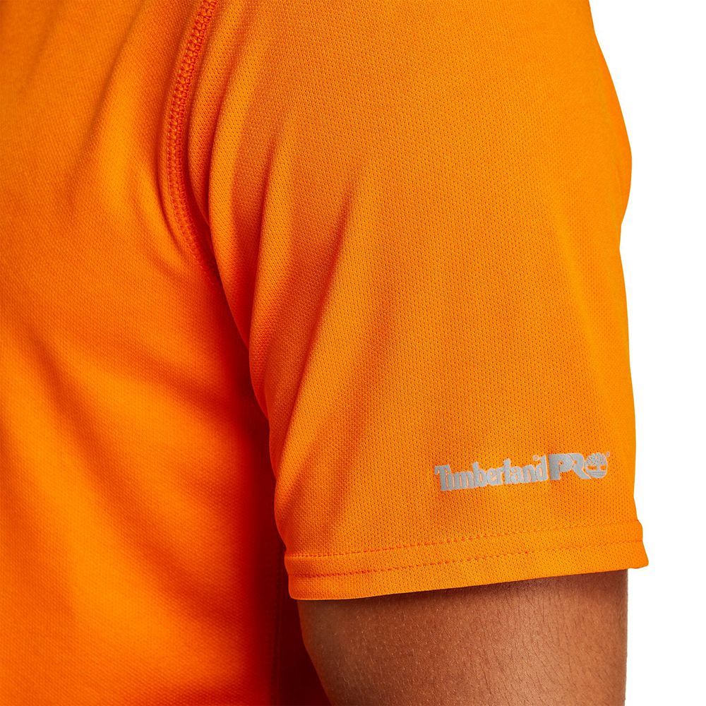 Camisetas Timberland Hombre Pro® Wicking Good Short Sleeve Naranjas - Chile FDM-125607